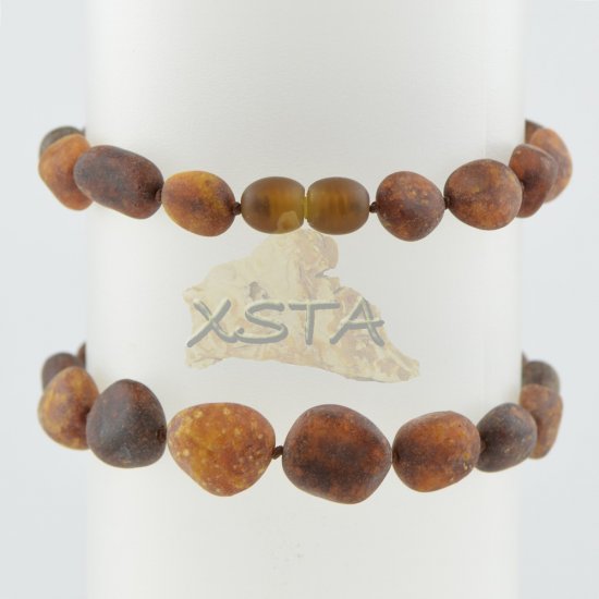 Olive raw Baltic amber bracelet for women